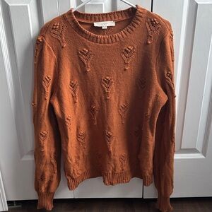 LOFT Women's Rust Textured Sweater